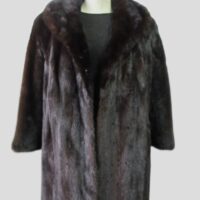 Women's Sz 6 Dark Ranch Mink Fur Coat Superb CLEARANCE SALE!