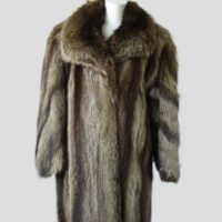 Women's Stylish Raccoon Fur Coat MINT Sz 12