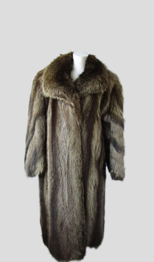 Women's Stylish Raccoon Fur Coat MINT Sz 12