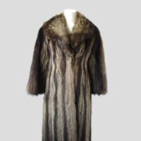 Women's Raccoon Fur Coat Jacket MINT Size 2/4