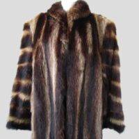 Women's Stylish Raccoon Fur Coat MINT Sz 12