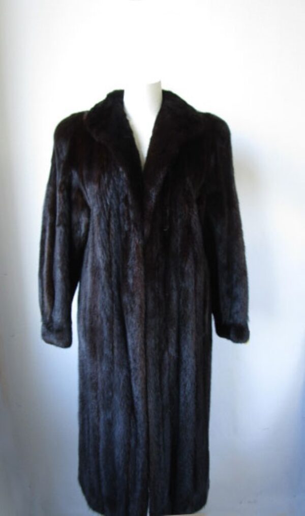 Women's Sz 8 Dark Ranch Mink Fur Coat Jacket SUPERB - Image 4