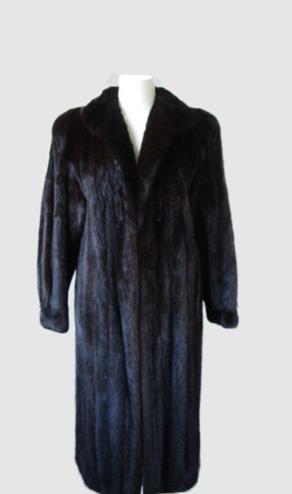 Women's Sz 8 Dark Ranch Mink Fur Coat Jacket SUPERB