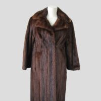 Women's Dark Pastel Mink Fur Coat Mint Sz 4 Woman