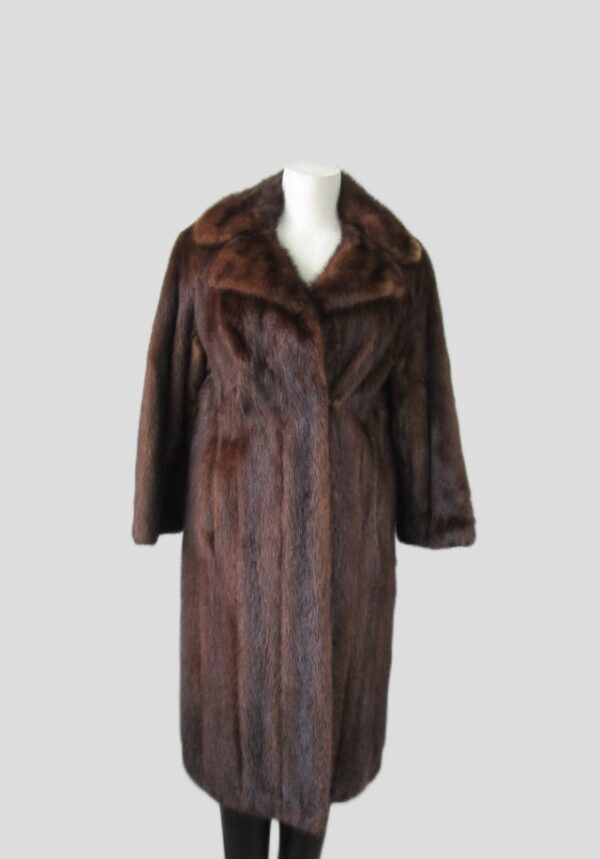 Women's Dark Pastel Mink Fur Coat Mint Sz 4 Woman