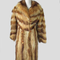 Women's Sz 4 Tanuki Raccoon Fur Coat Jacket MINT Woman