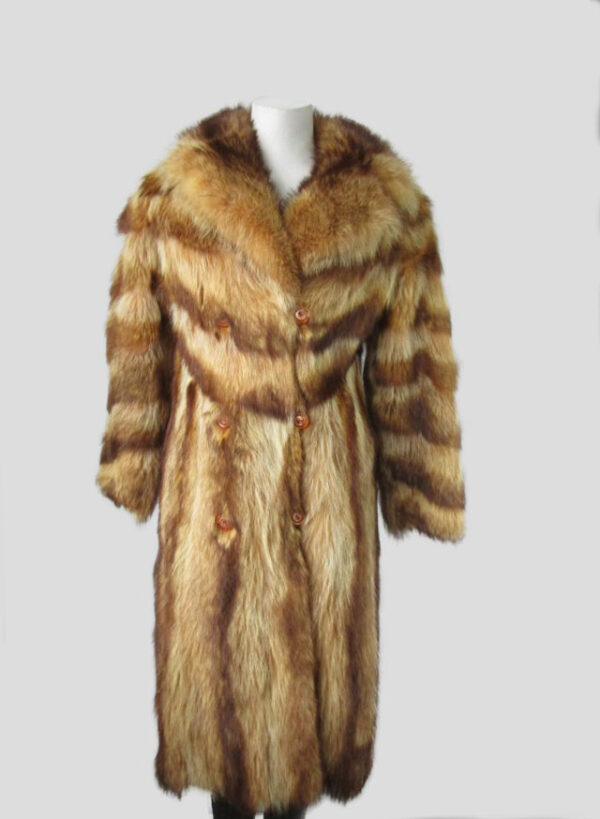 Women's Sz 4 Tanuki Raccoon Fur Coat Jacket MINT Woman