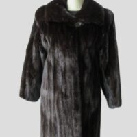 Women's Sz 8 Superb Dark Ranch Mink Fur Coat Superb CLEARANCE SALE!