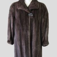 Women's Sz 6 Blue Iris Mink Fur Coat Jacket Superb Woman
