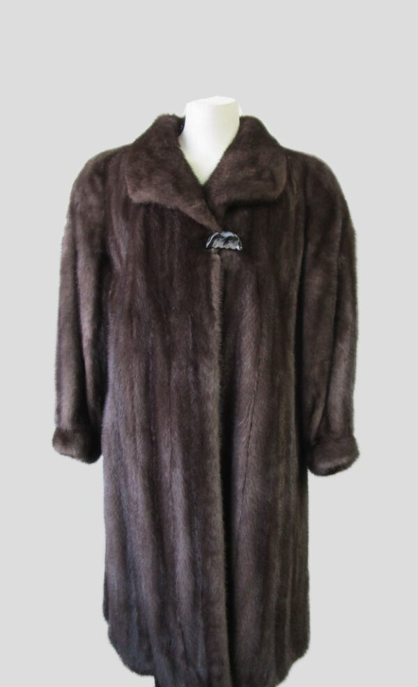 Women's Sz 6 Blue Iris Mink Fur Coat Jacket Superb Woman