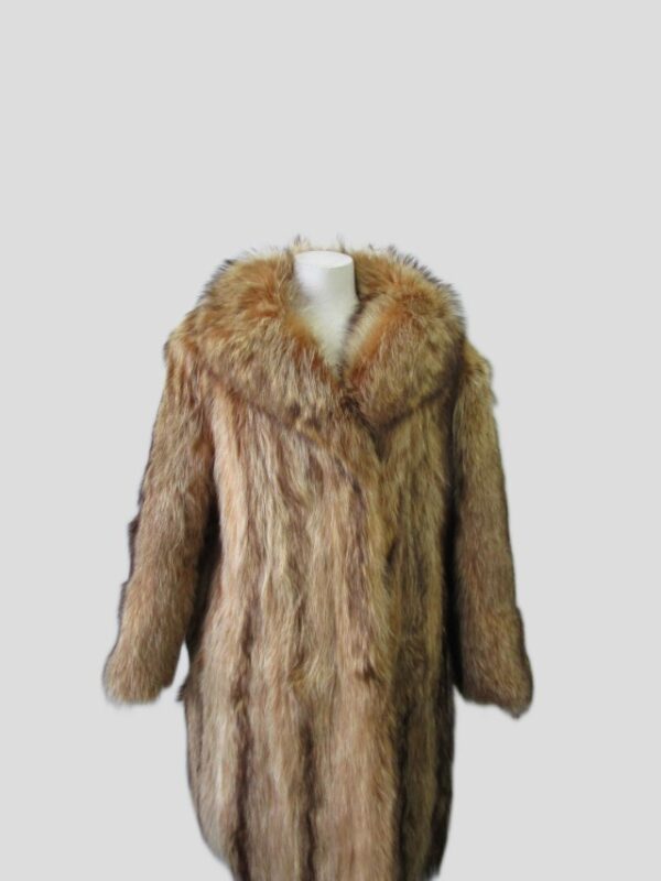 Women's Sz 8 Tanuki Raccoon Fur Coat Jacket MINT Woman