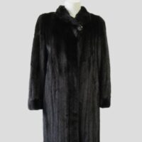 Women's Sz 6 Perfect FEMALE Mink Fur Coat Jacket Woman Black