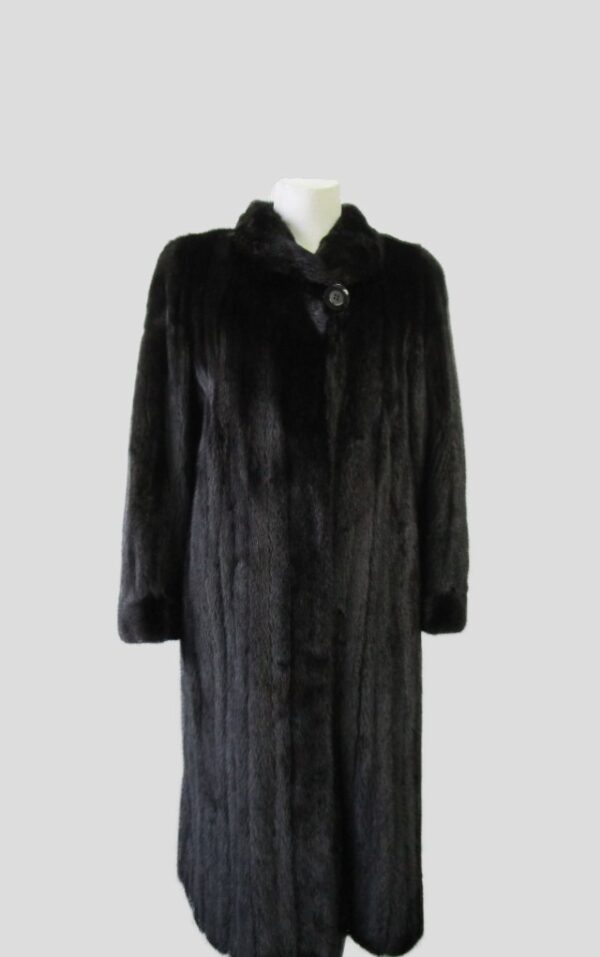 Women's Sz 6 Perfect FEMALE Mink Fur Coat Jacket Woman Black