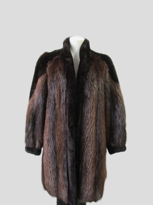 Women's Sz 10 MINT+ Beaver Fur Coat Jacket Woman