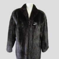 Women's Sz 6 Dark Ranch Canadian Mink Fur Coat Jacket SUPERB Woman