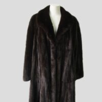 Women's Sz 16/18 XL Dark Ranch Mink Fur Coat MINT+ Woman