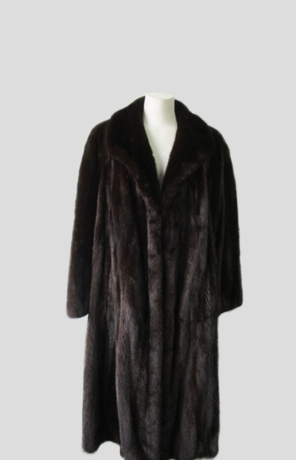 Women's Sz 16/18 XL Dark Ranch Mink Fur Coat MINT+ Woman