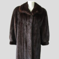 Women's Sz 6 Canadian Dark Ranch Mink Fur Coat MINT Woman