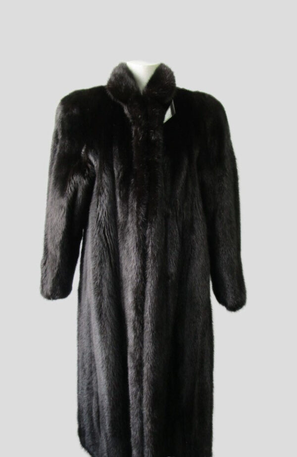 Women's Sz 4 Canadian Natural Black Mink Fur Coat MINT+ Woman