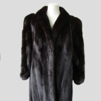 Women's Sz 10/12 Canadian Natural Dark Ranch Mink Fur Coat MINT Woman