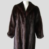 Women's Sz 4 Canadian Natural Dark Ranch Mink Fur Coat MINT+ Woman