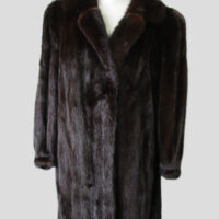 Women's Sz 10/12 M Dark Ranch Mink Fur Coat Jacket MINT+ Woman