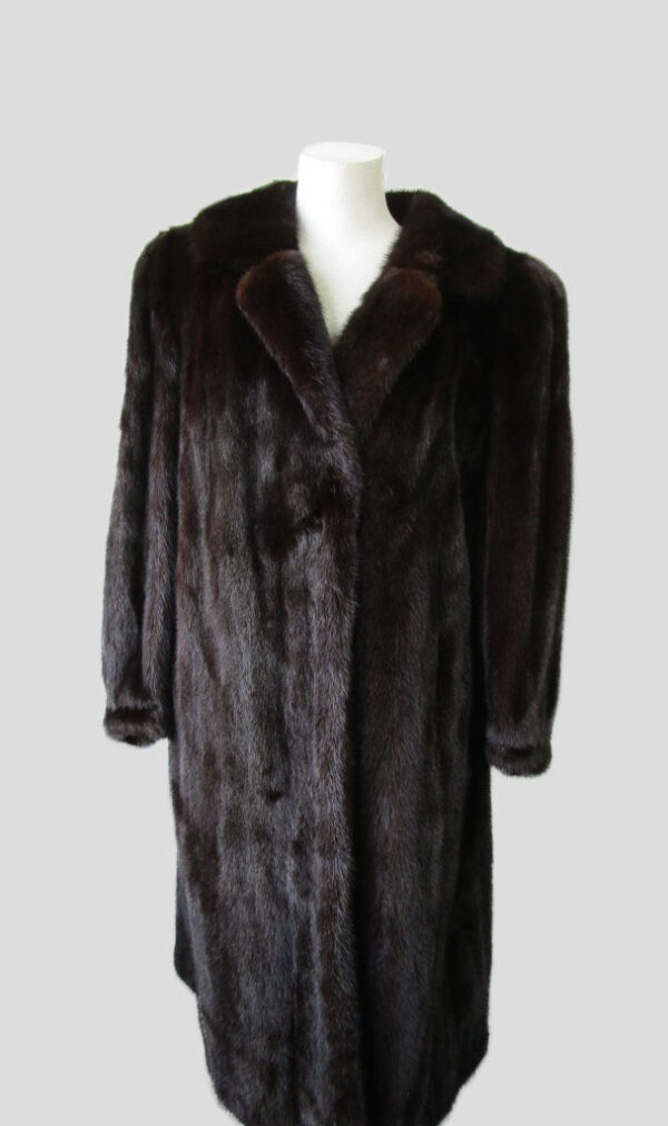 Women's Sz 10/12 M Dark Ranch Mink Fur Coat Jacket MINT+ Woman