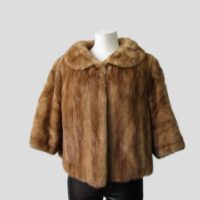 Women's Sz 6 Mink Fur Coat Jacket Bolero MINT Woman