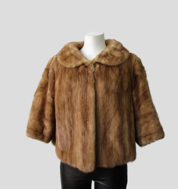 Women's Sz 6 Mink Fur Coat Jacket Bolero MINT Woman