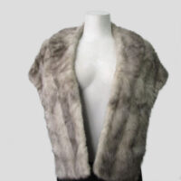 Women's Sapphire Mink Fur Stole Wrap Cape Wedding Woman MINT+