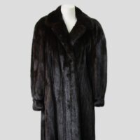 Women's Sz 12 Canadian Dark Ranch Female Mink Fur Coat Mint Woman
