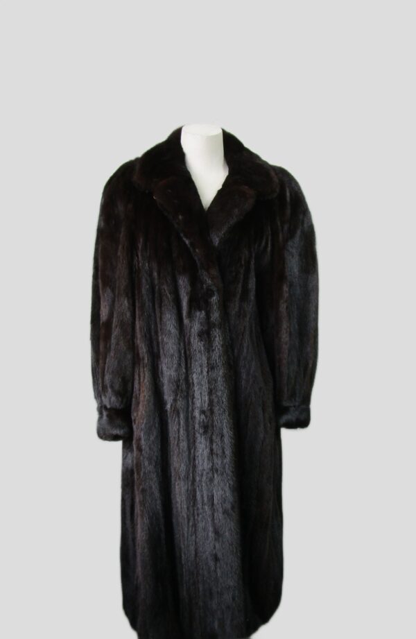 Women's Sz 12 Canadian Dark Ranch Female Mink Fur Coat Mint Woman