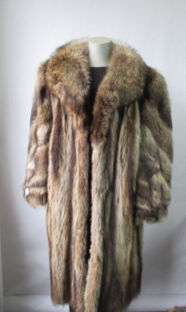 Raccoon Fur Coat Jacket Women VG+ Ladies Sz 8 - Image 2