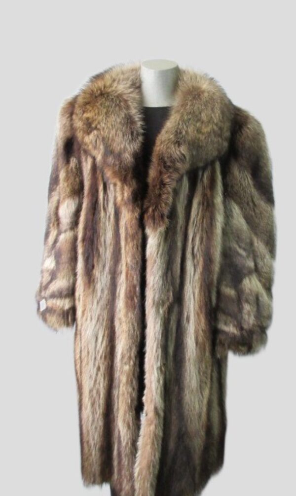 Raccoon Fur Coat Jacket Women VG+ Ladies Sz 8