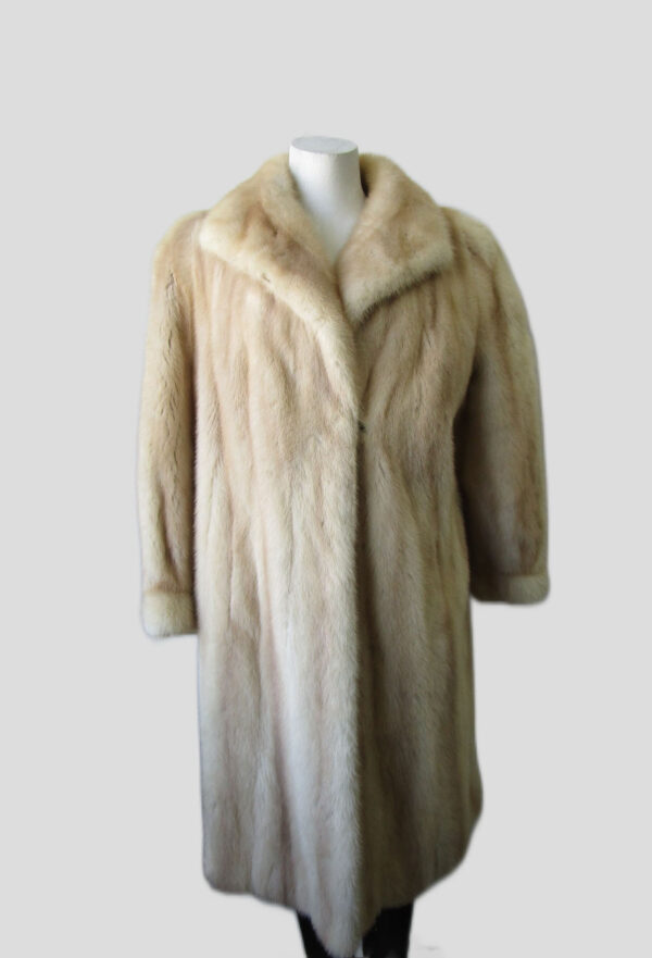 Women's Sz 8 Pearl Mink Fur Coat Jacket MINT+ Woman