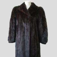 Women's Sz 12 Dark Ranch FEMALE Mink Fur Coat Jacket Mint+ CANADA MAJESTIC