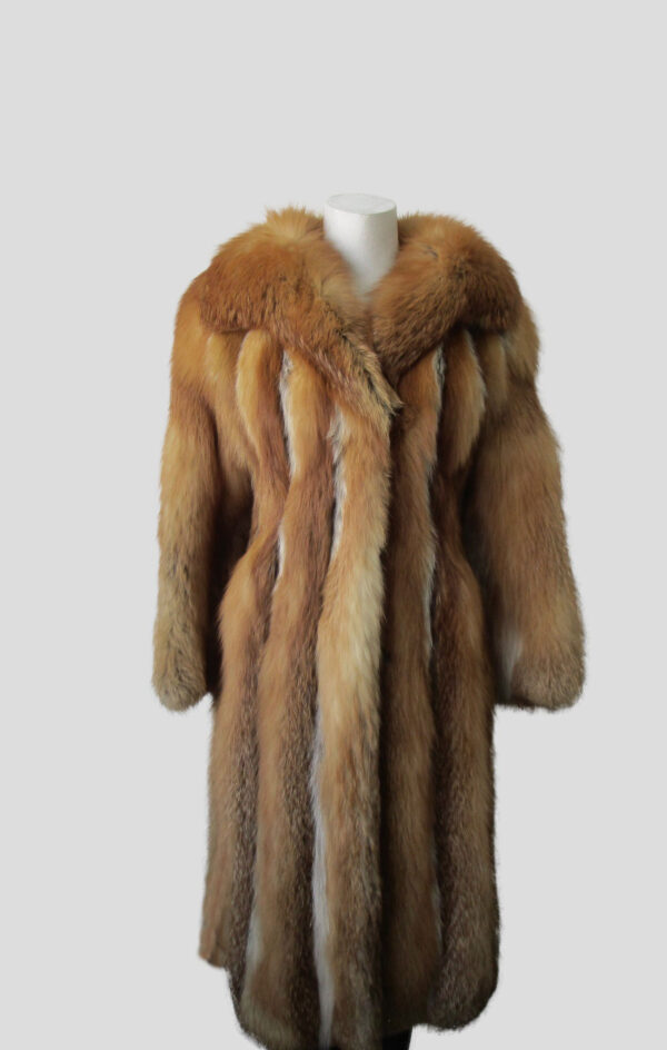 Women's Sz XXS 2 Natural Red Fox Fur Coat Jacket MINT+ Woman