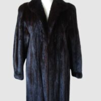 Women's Sz 8 Dark Ranch Mink Fur Coat Jacket SUPERB