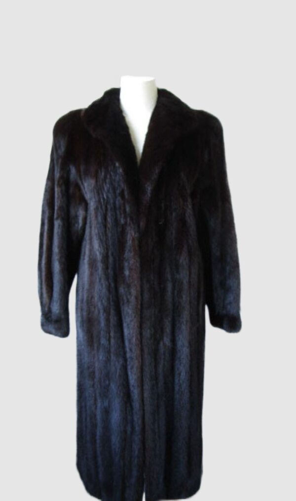 Women's Sz 8 Dark Ranch Mink Fur Coat Jacket SUPERB