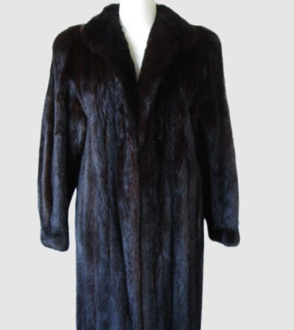 Women's Sz 8 Dark Ranch Mink Fur Coat Jacket SUPERB