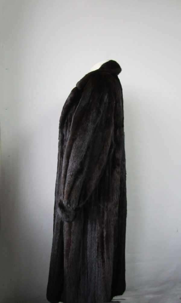 Women's Sz 12 Canadian Dark Ranch Female Mink Fur Coat Mint Woman - Image 4