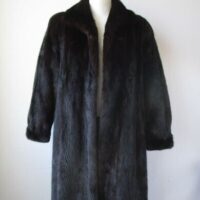 Women's Canadian Dark Ranch Mink Fur Coat MINT+ Sz 6