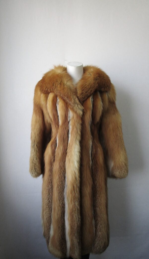 Women's Sz XXS 2 Natural Red Fox Fur Coat Jacket MINT+ Woman - Image 2
