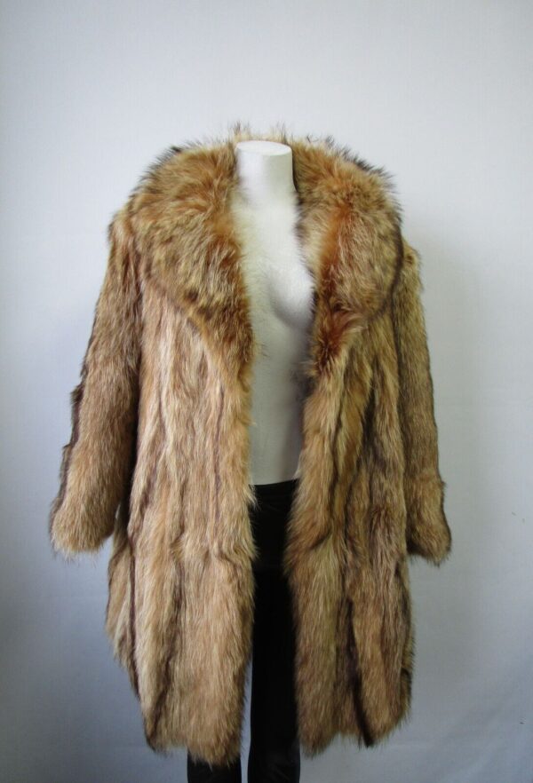 Women's Sz 8 Tanuki Raccoon Fur Coat Jacket MINT Woman