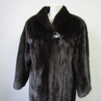 Women's Sz 6 Dark Ranch Canadian Mink Fur Coat Jacket SUPERB Woman