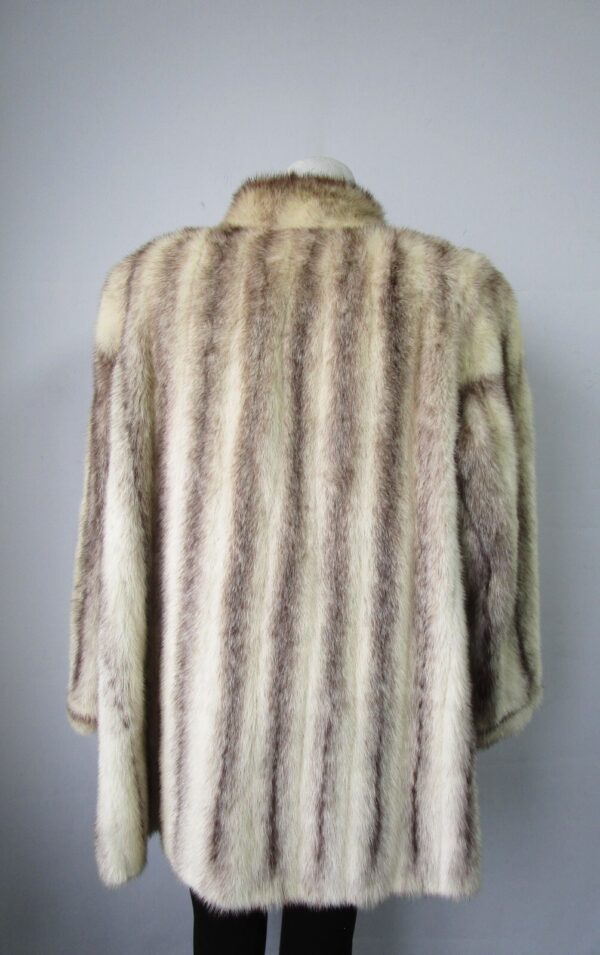 Women's Sz 8/10 Brown Cross MINK Fur Coat Woman MINT+ - Image 4