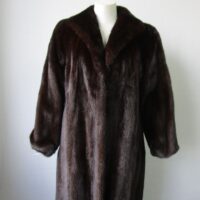 Women's Sz 4 Canadian Natural Dark Ranch Mink Fur Coat MINT+ Woman