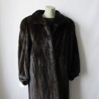 Women's Sz 14 Superb Dark Ranch Mink Fur Coat Superb CLEARANCE SALE