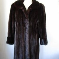 Women's Sz 6 Canadian Dark Ranch Mink Fur Coat MINT
