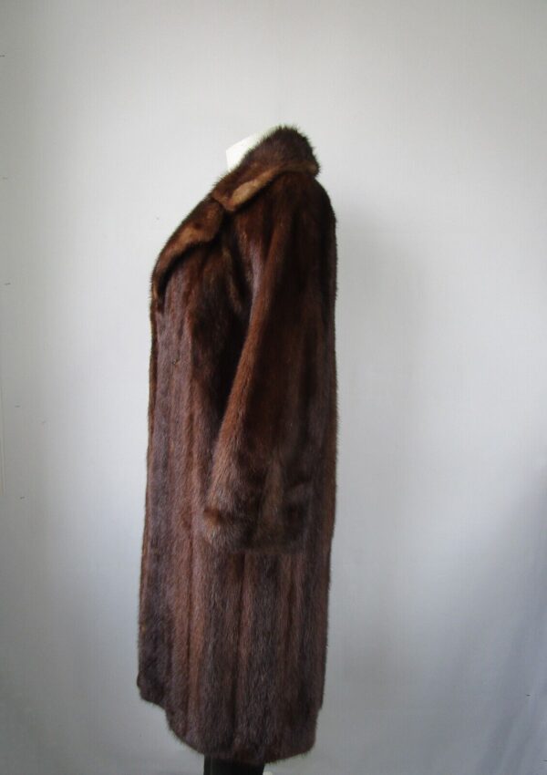 Women's Dark Pastel Mink Fur Coat Mint Sz 4 Woman - Image 3